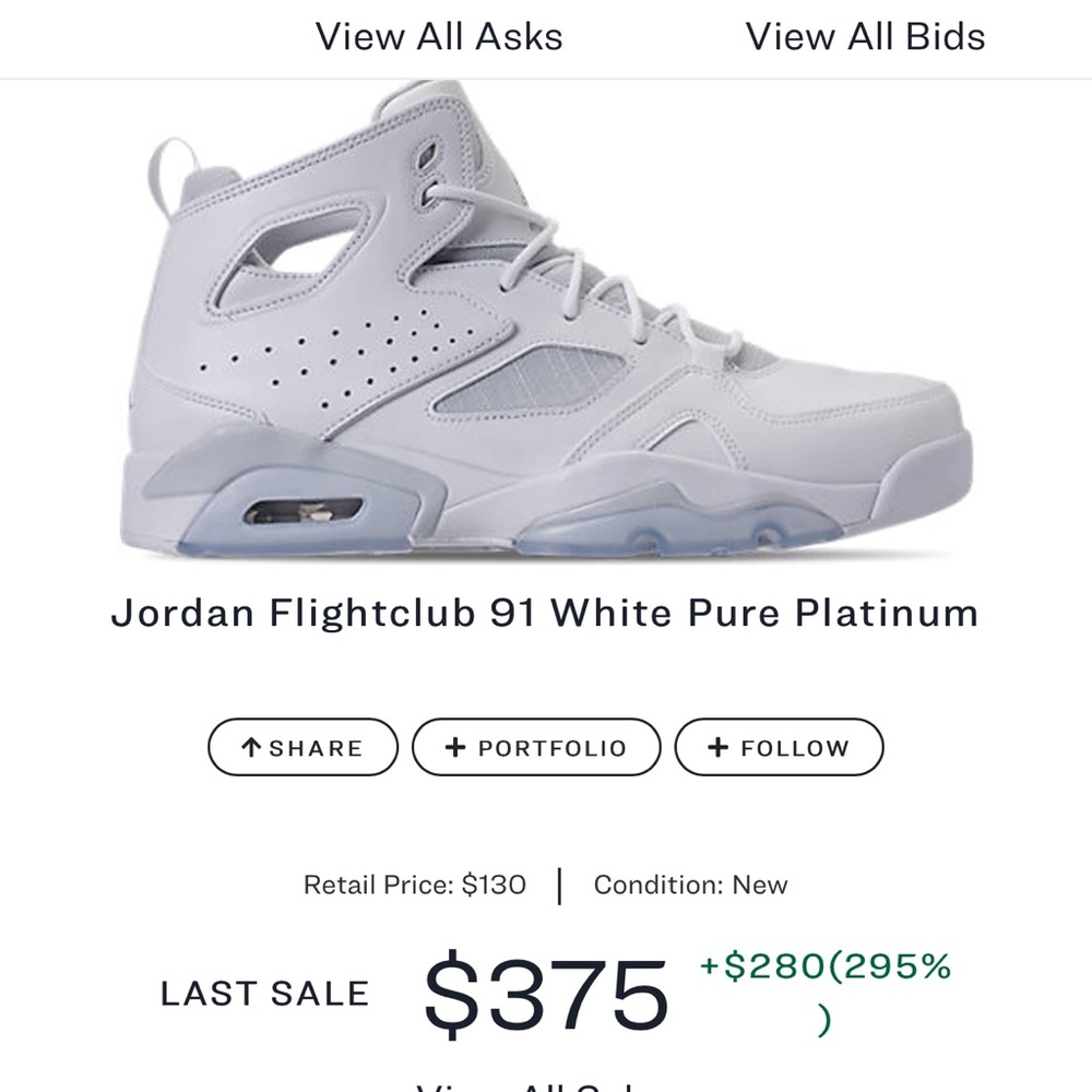 Jordan fight club 91 pure platinum